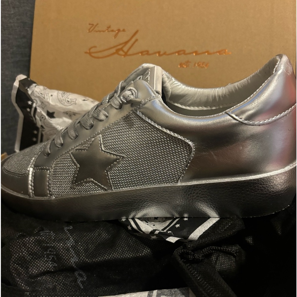 Vintage Havana Silver Ombré Sneakers - Size 11 (NIB)